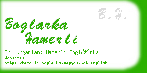 boglarka hamerli business card